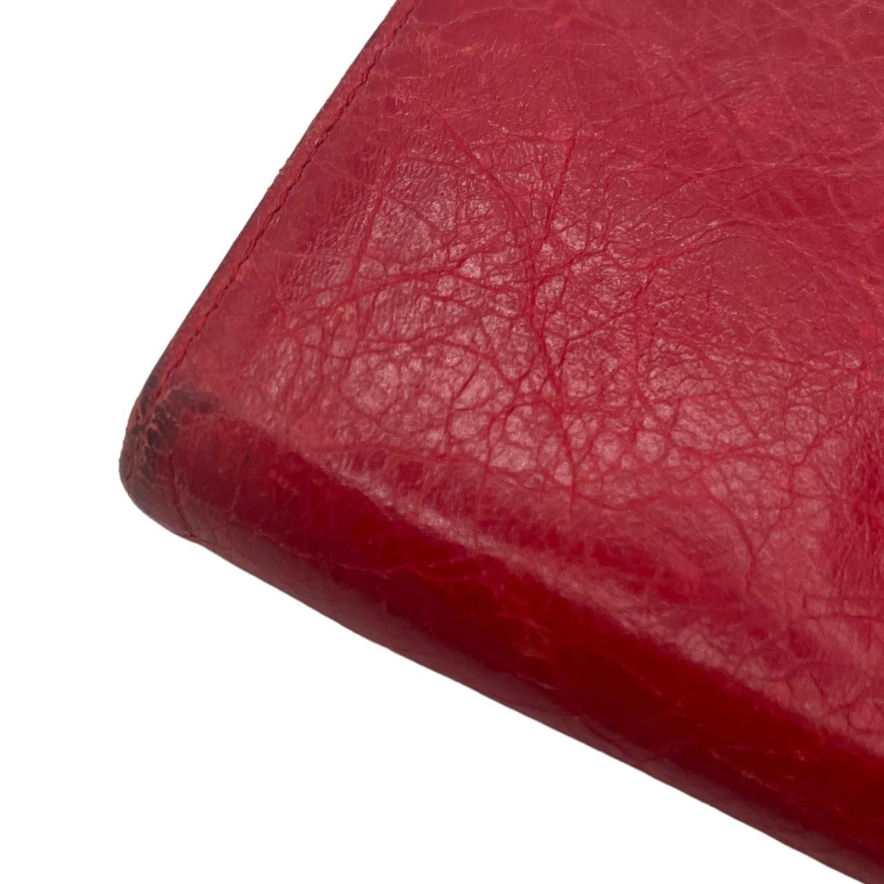 Balenciaga Red Leather City Wallet