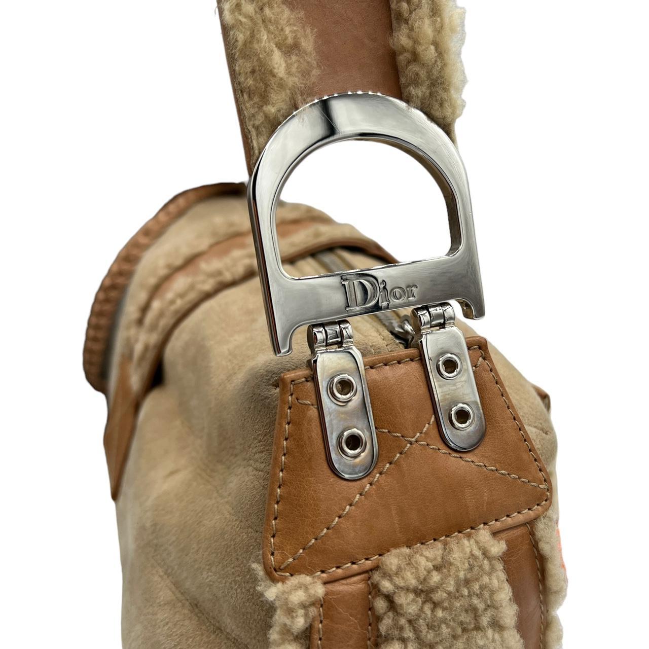 Christian Dior Shearling Sheepskin Mouton Shoulder Bag