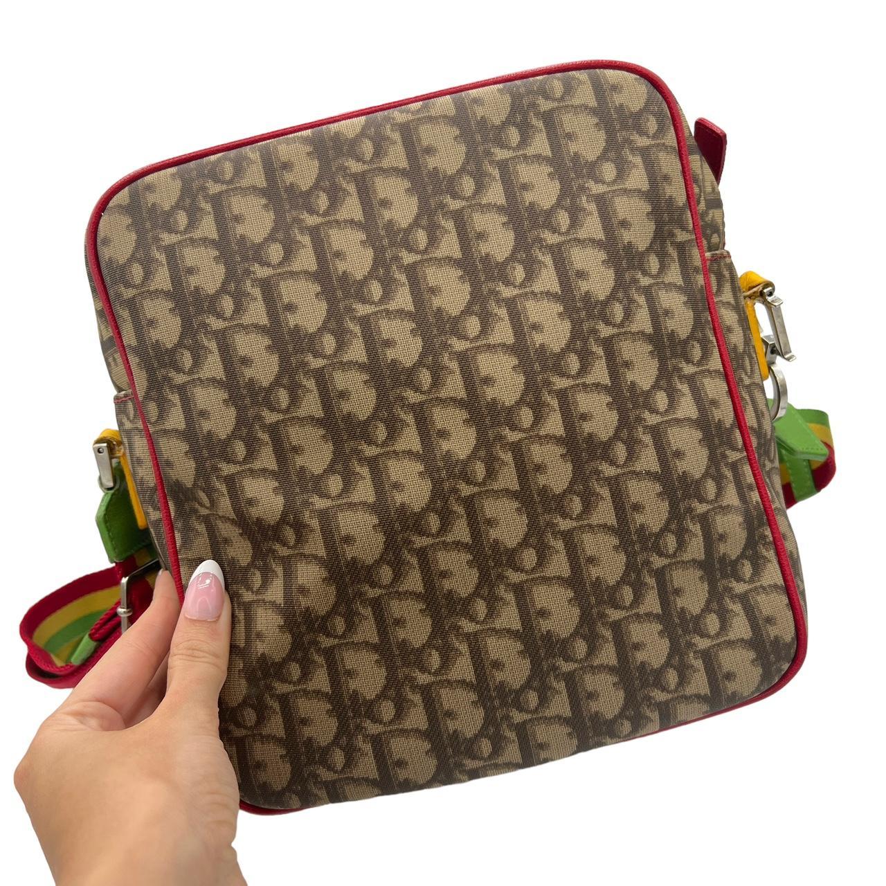 Christian Dior Crossbody Bag Rasta Trotter Print Brown