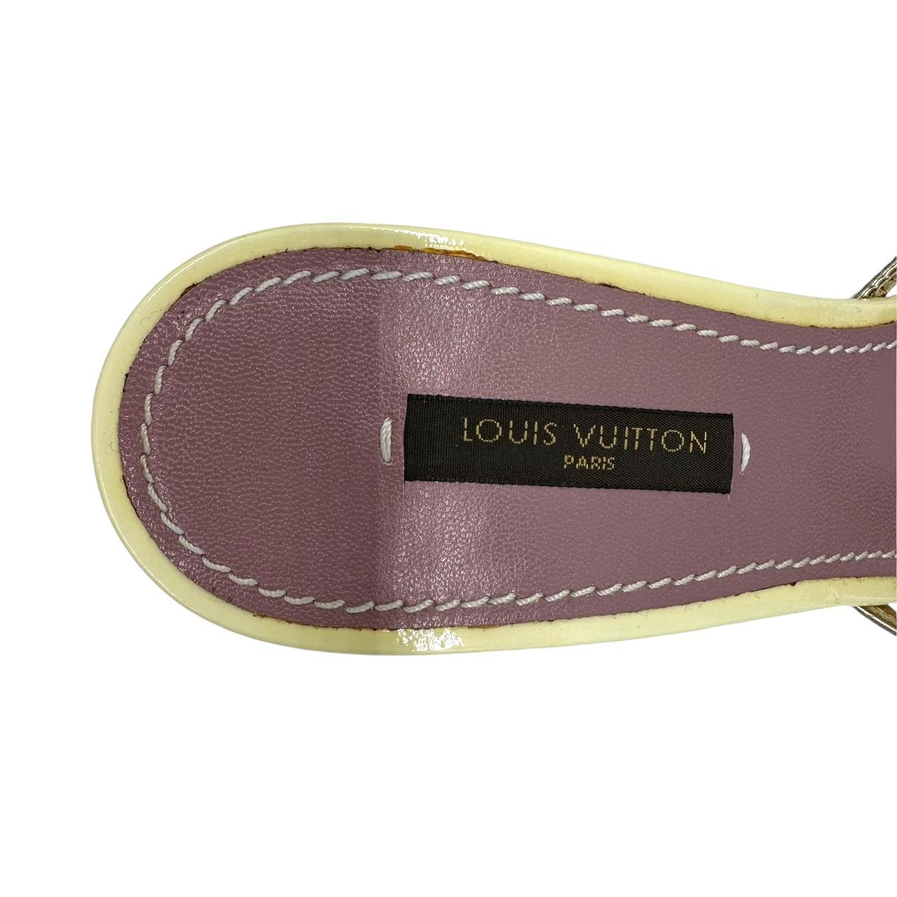 Louis Vuitton White Multicolor Monogram Mule Heels - Outfit Repeater