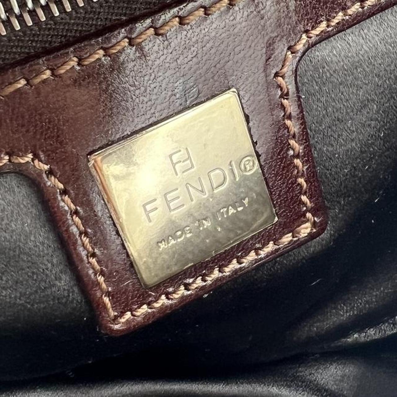 Fendi Gray Cashmere Knit Baguette Shoulder Bag
