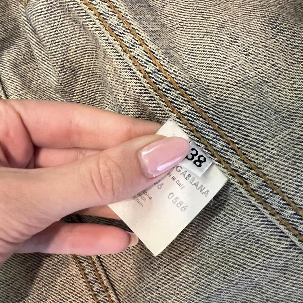 Dolce & Gabbana Cropped Distressed Denim Jacket Light Blue