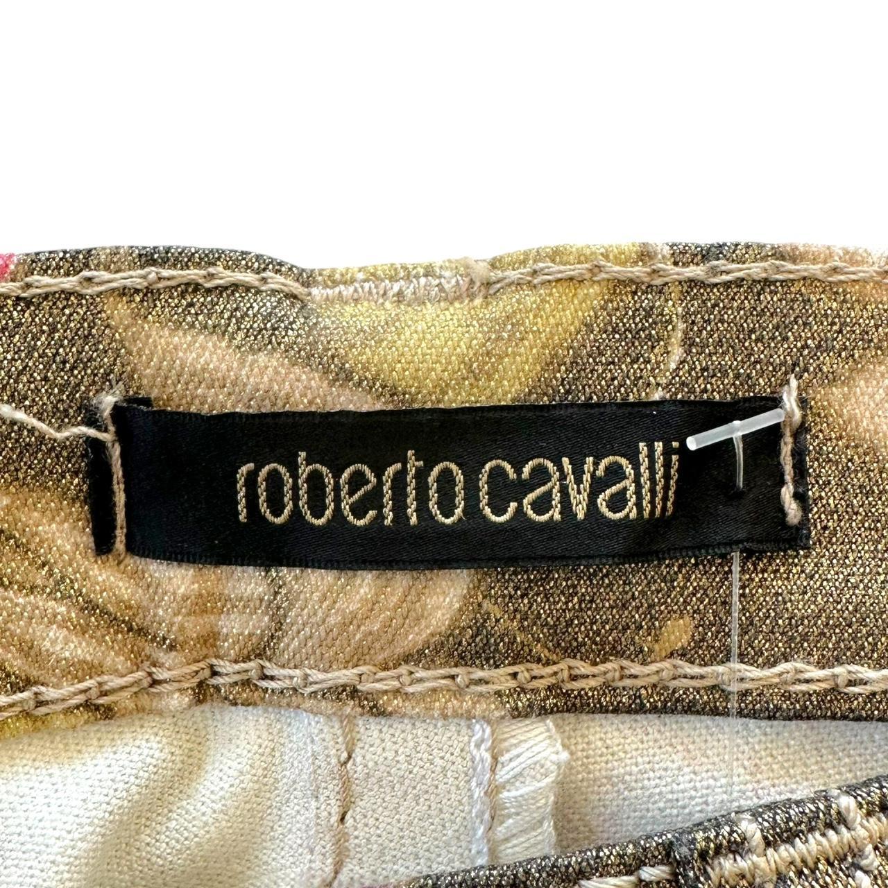 Roberto Cavalli Gold Floral Printed Jeans - Outfit Repeater