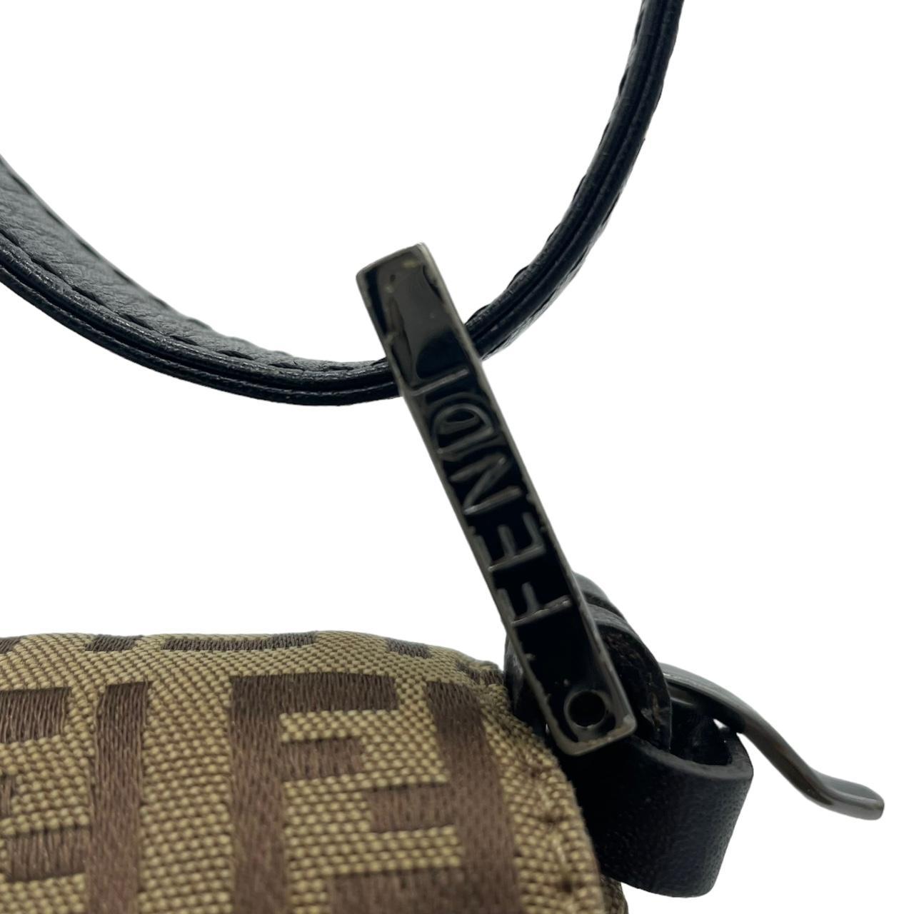 Fendi Tan Zucca Baguette Shoulder Bag
