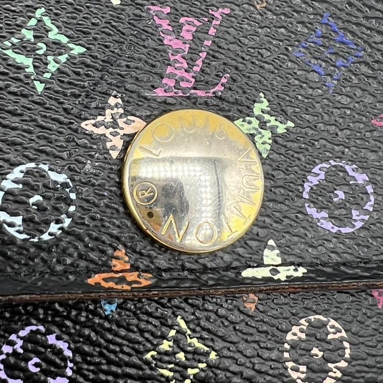 Louis Vuitton Long Wallet Black Multicolor Monogram