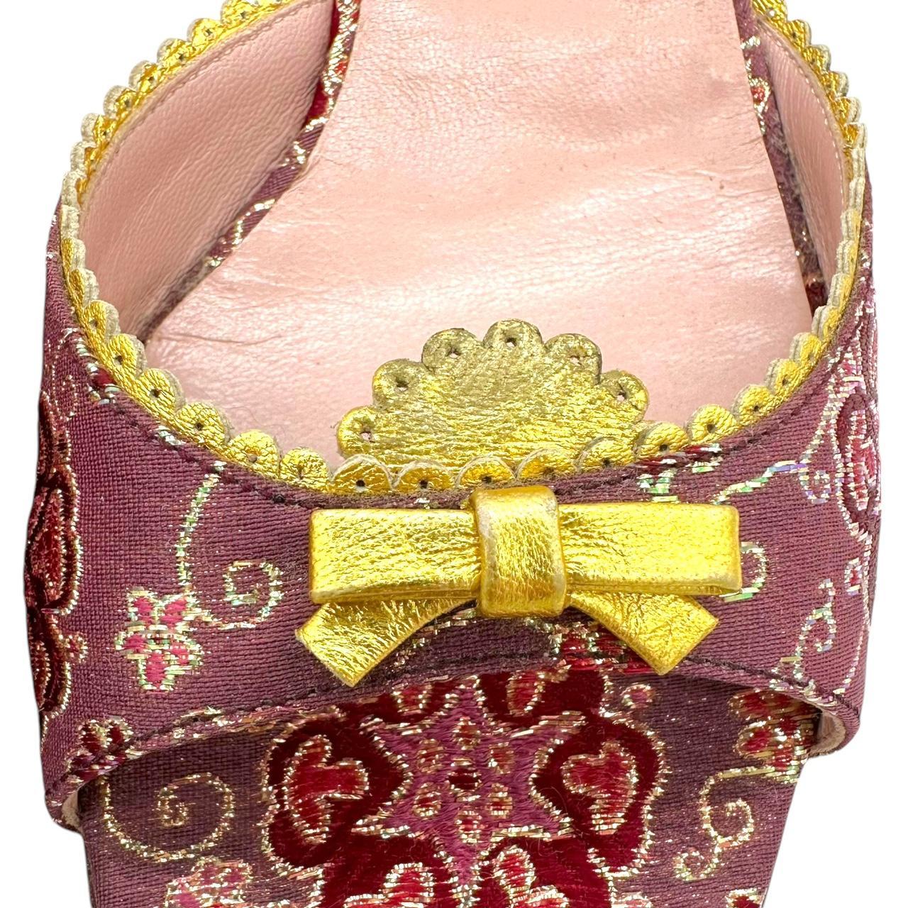 Prada Pink Brocade Princess Kitten Heels - Outfit Repeater