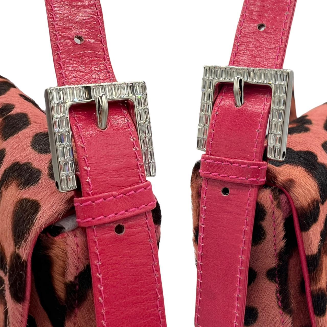 Fendi Hot Pink Leopard Print Baguette Shoulder Bag - Outfit Repeater