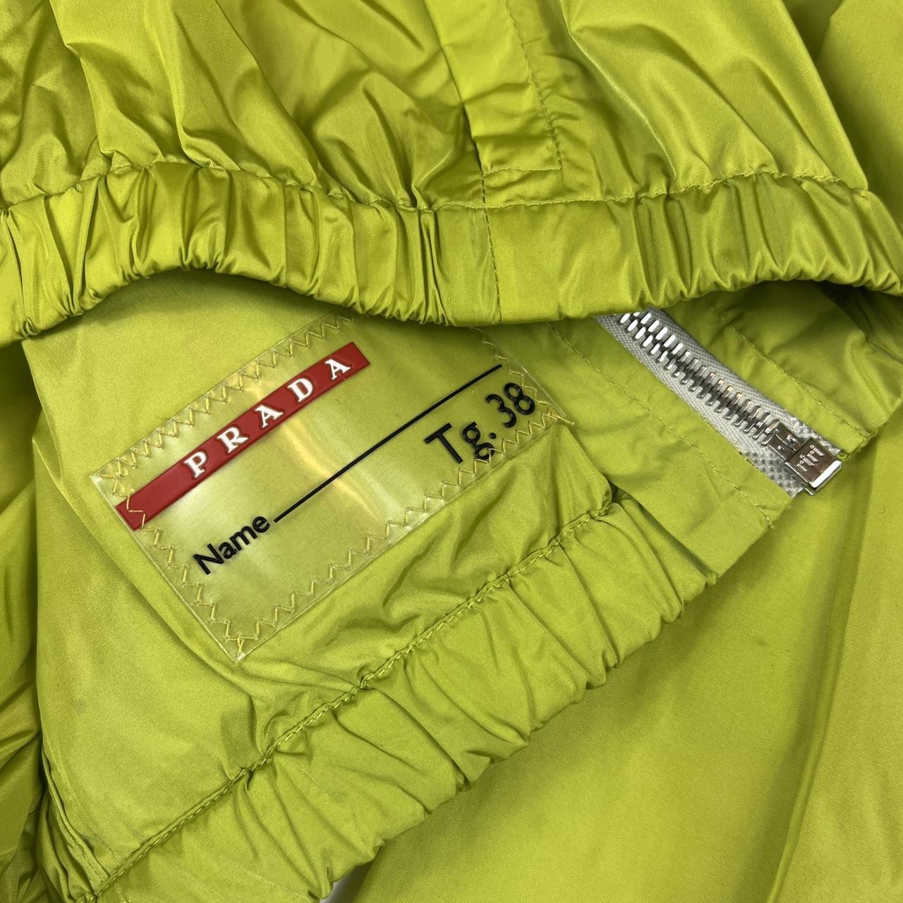 Prada Sport Cropped Nylon Jacket Lime Green