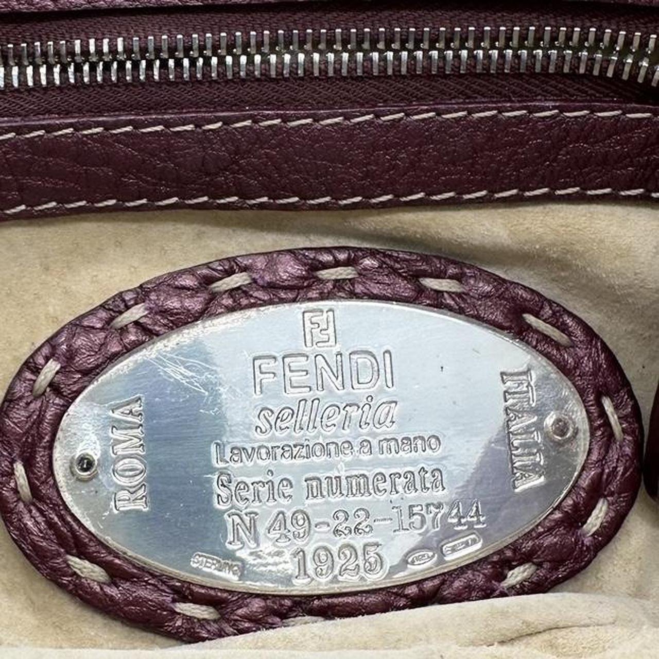 Fendi Selleria Burgundy leather Mini Crescent Shoulder Bag - Outfit Repeater