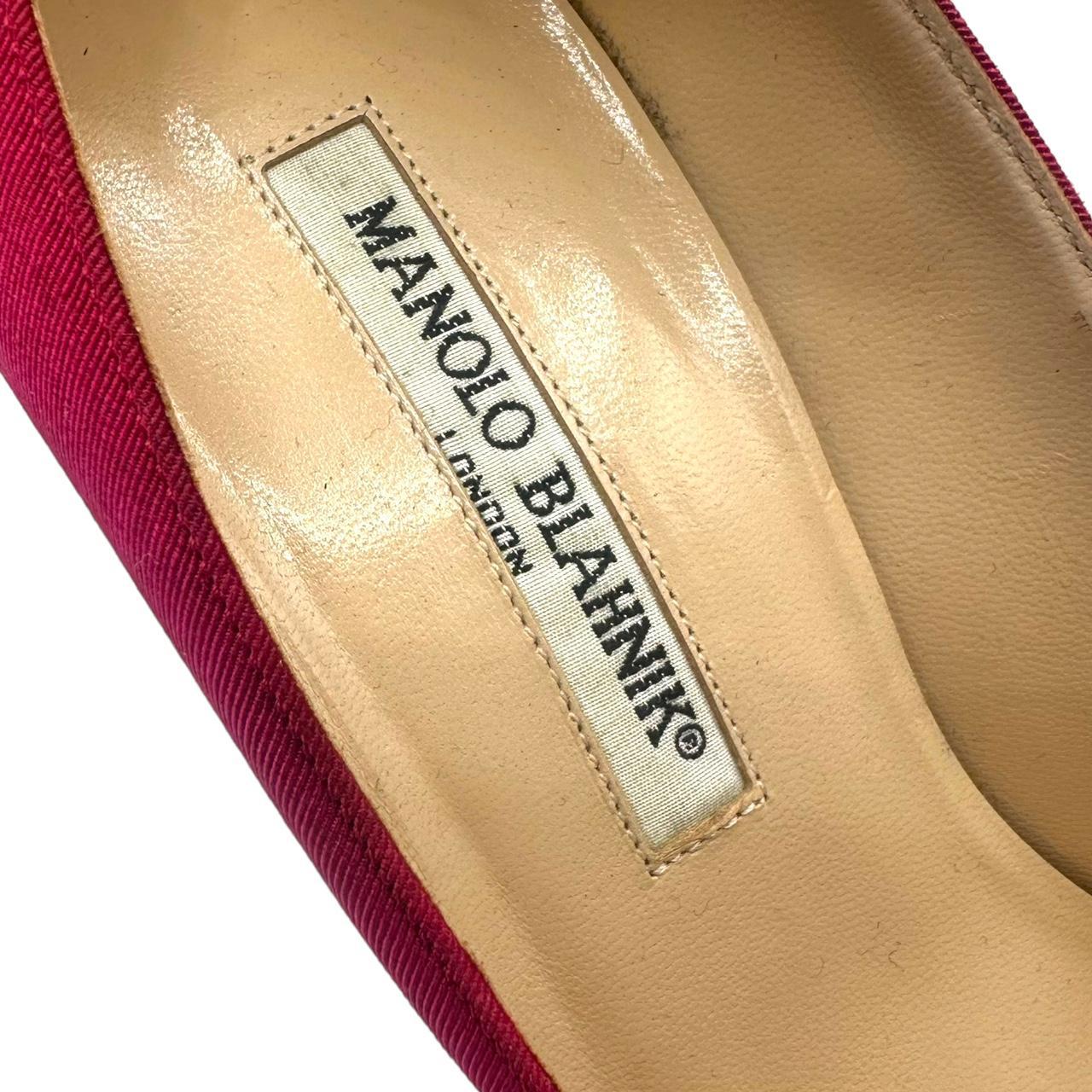 Manolo Blahnik Hot Pink Crystal Embellished Pointed Toe Heels - Outfit Repeater