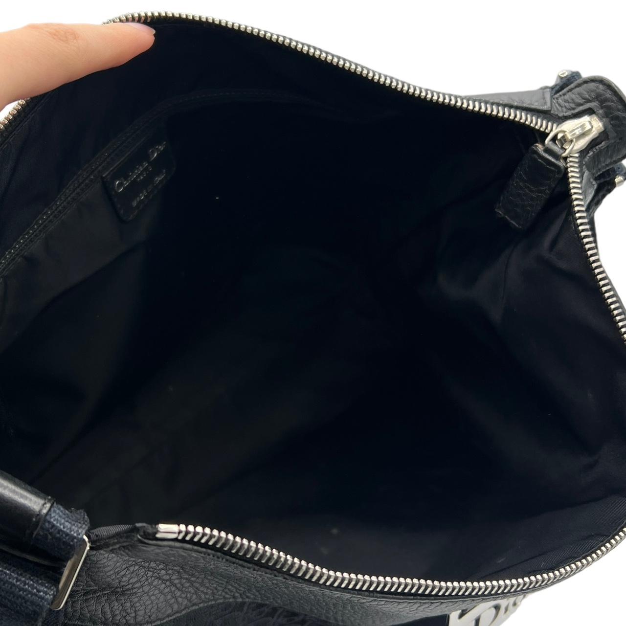 Dior Black Canvas Monogram Crossbody Satchel Bag