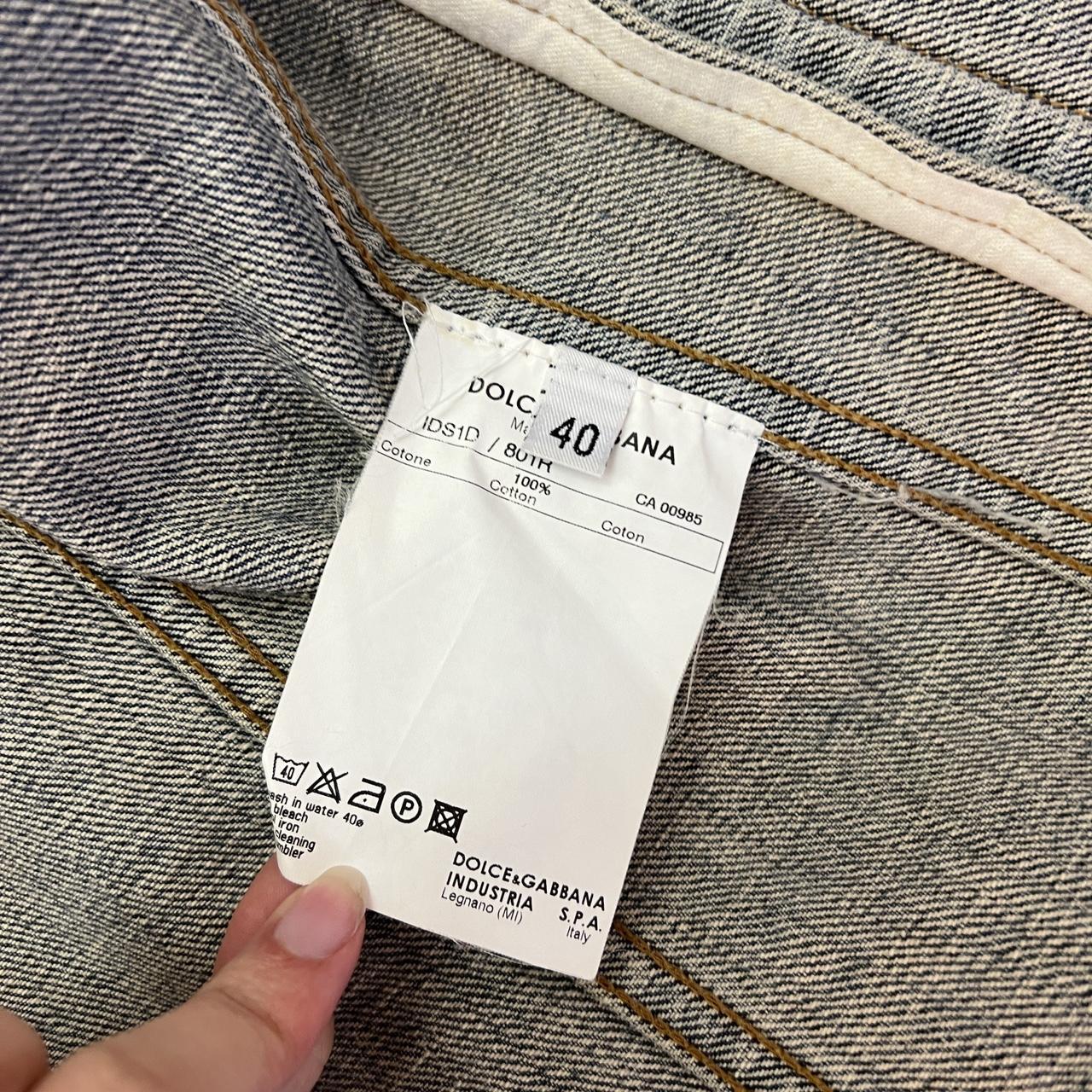 Dolce & Gabbana Distressed Denim Jacket with Embroidered Logo and Real Fur Collar - Outfit Repeater