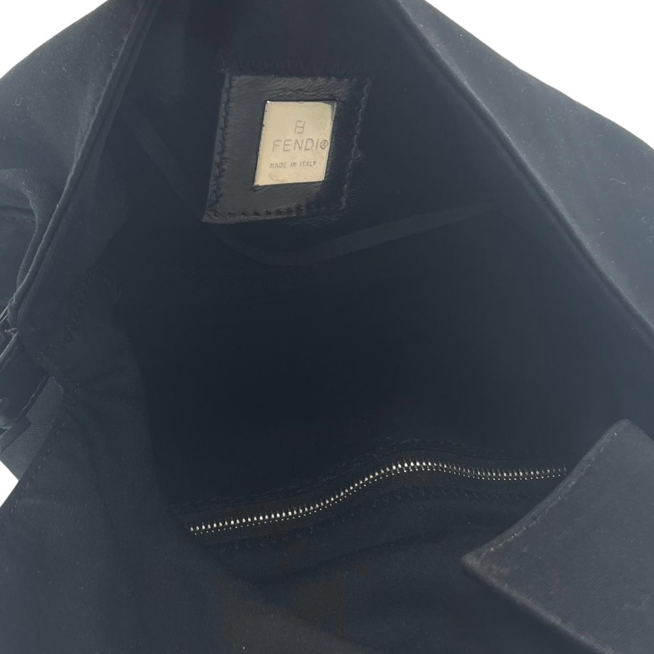 Fendi Black Neoprene Baguette Shoulder Bag