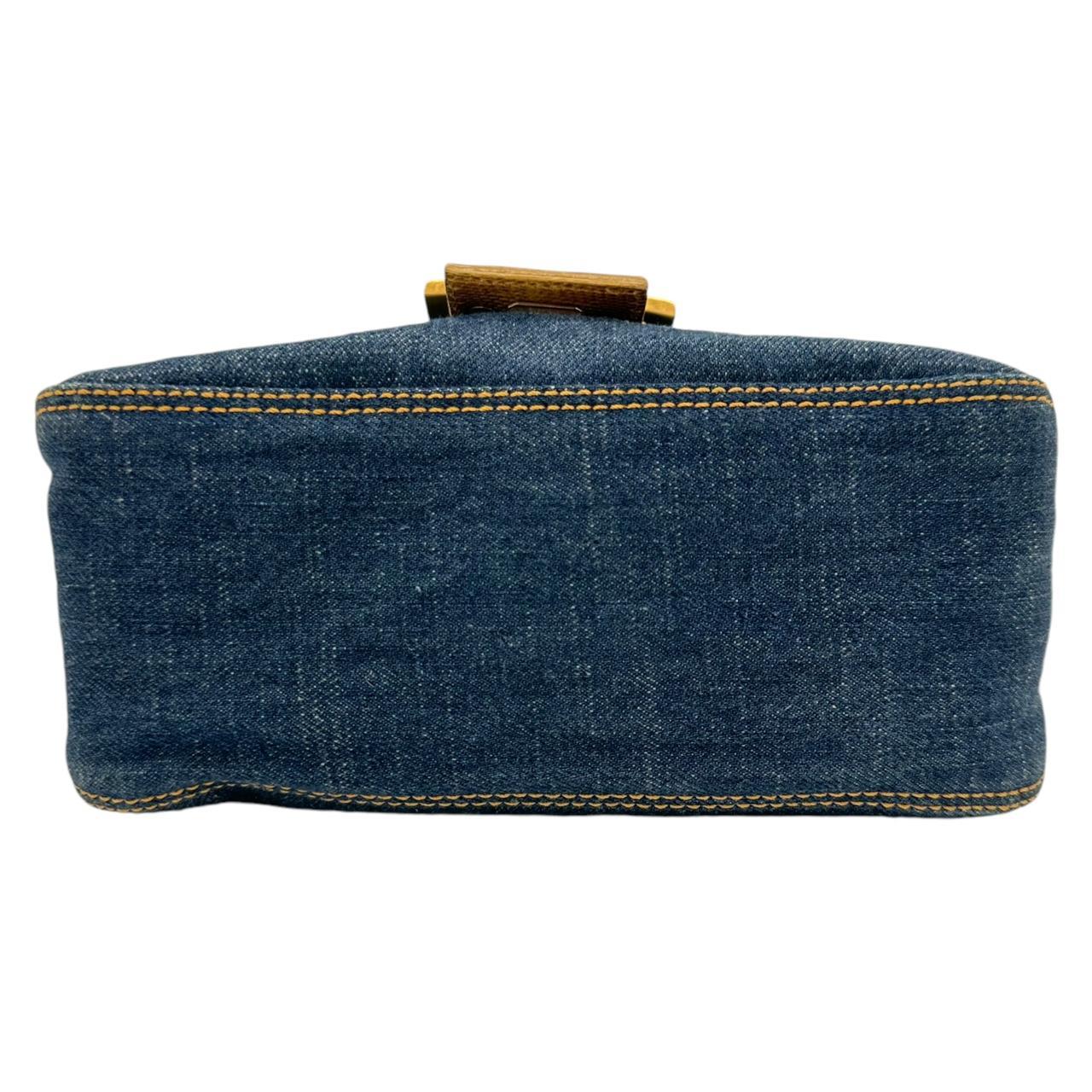 Fendi Denim & Lizard Mini Mama Baguette Shoulder Bag - Outfit Repeater