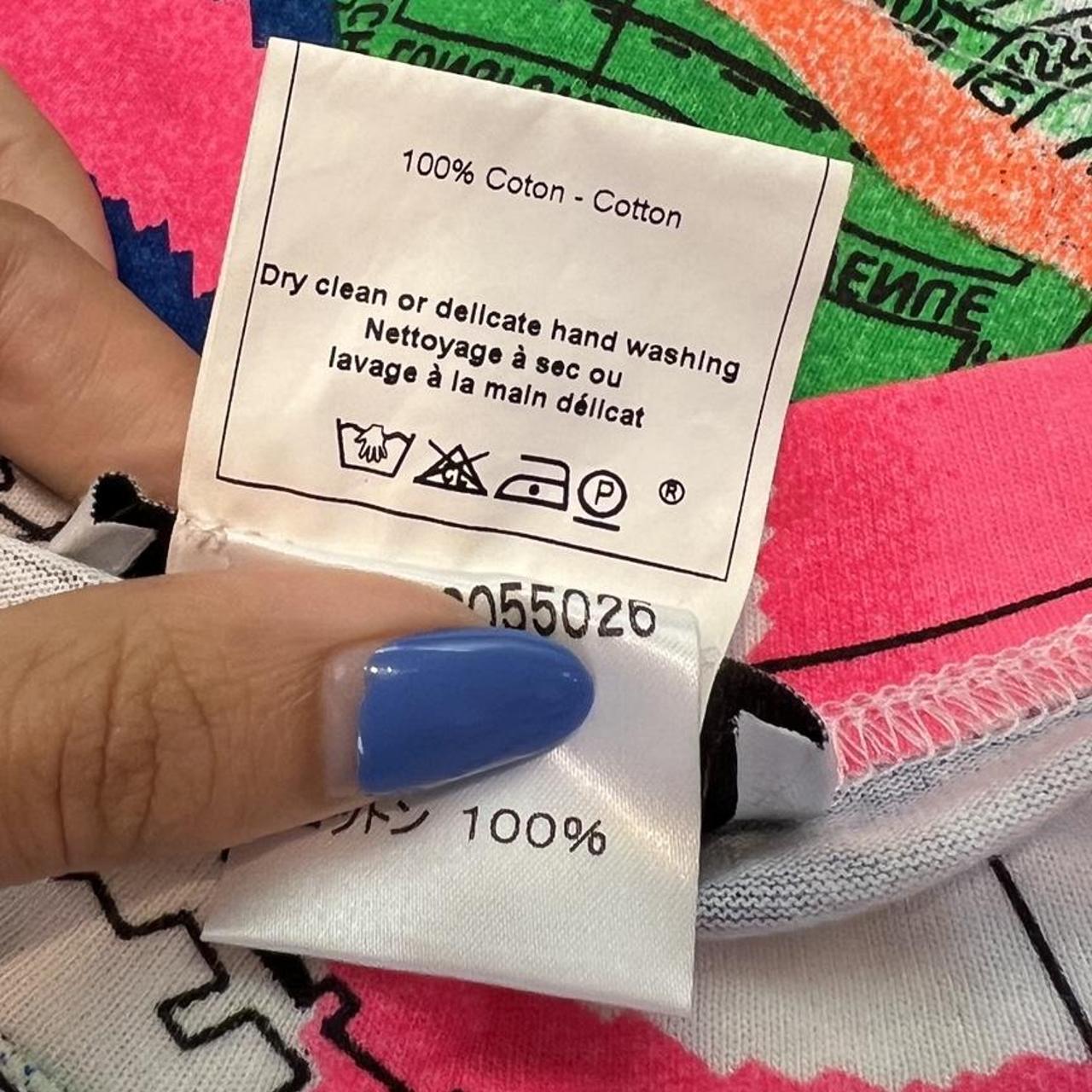 Christian Dior By John Galliano Summer 2001 Neon Techno Map T-Shirt - Outfit Repeater