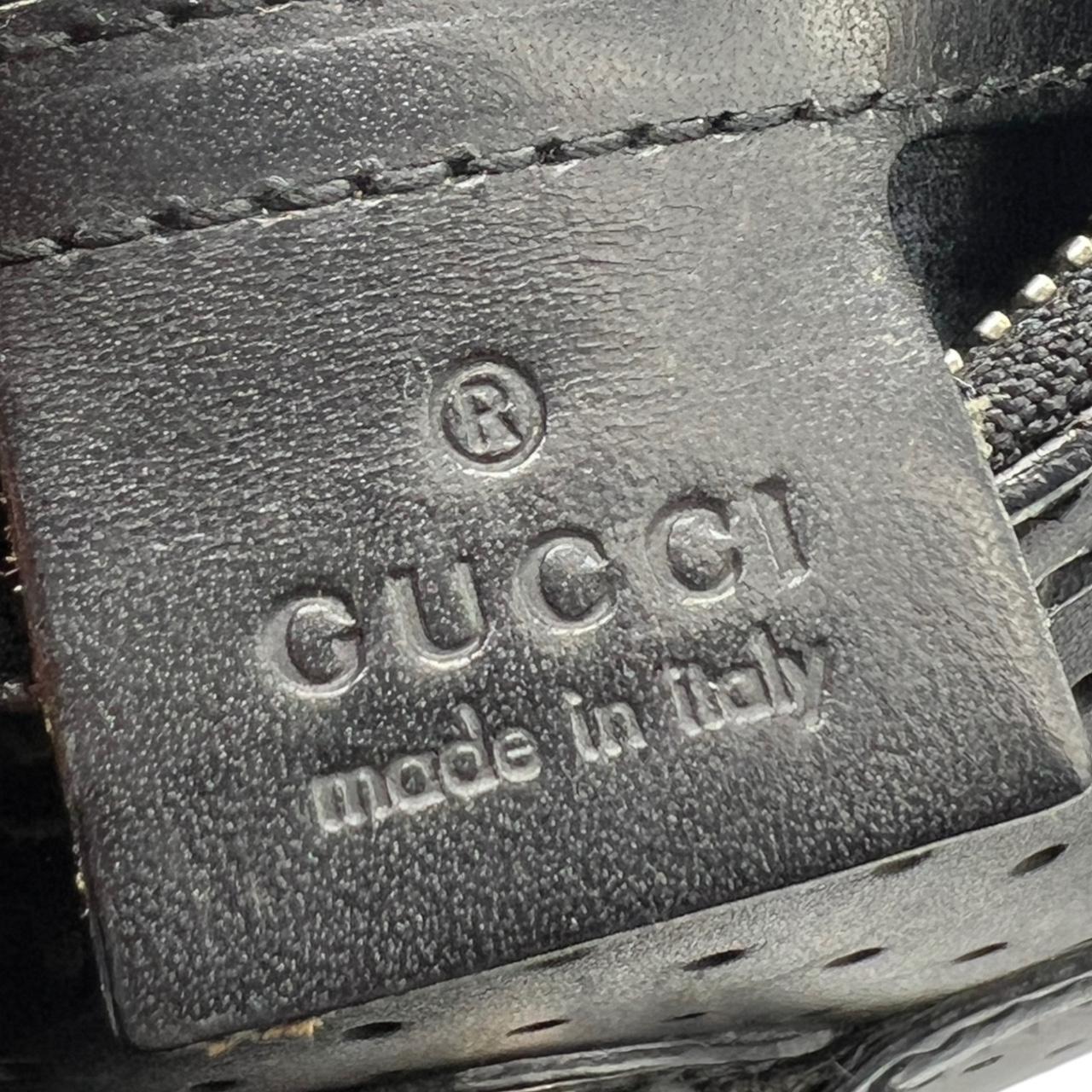 Gucci Black Leather Logo Shoulder Bag