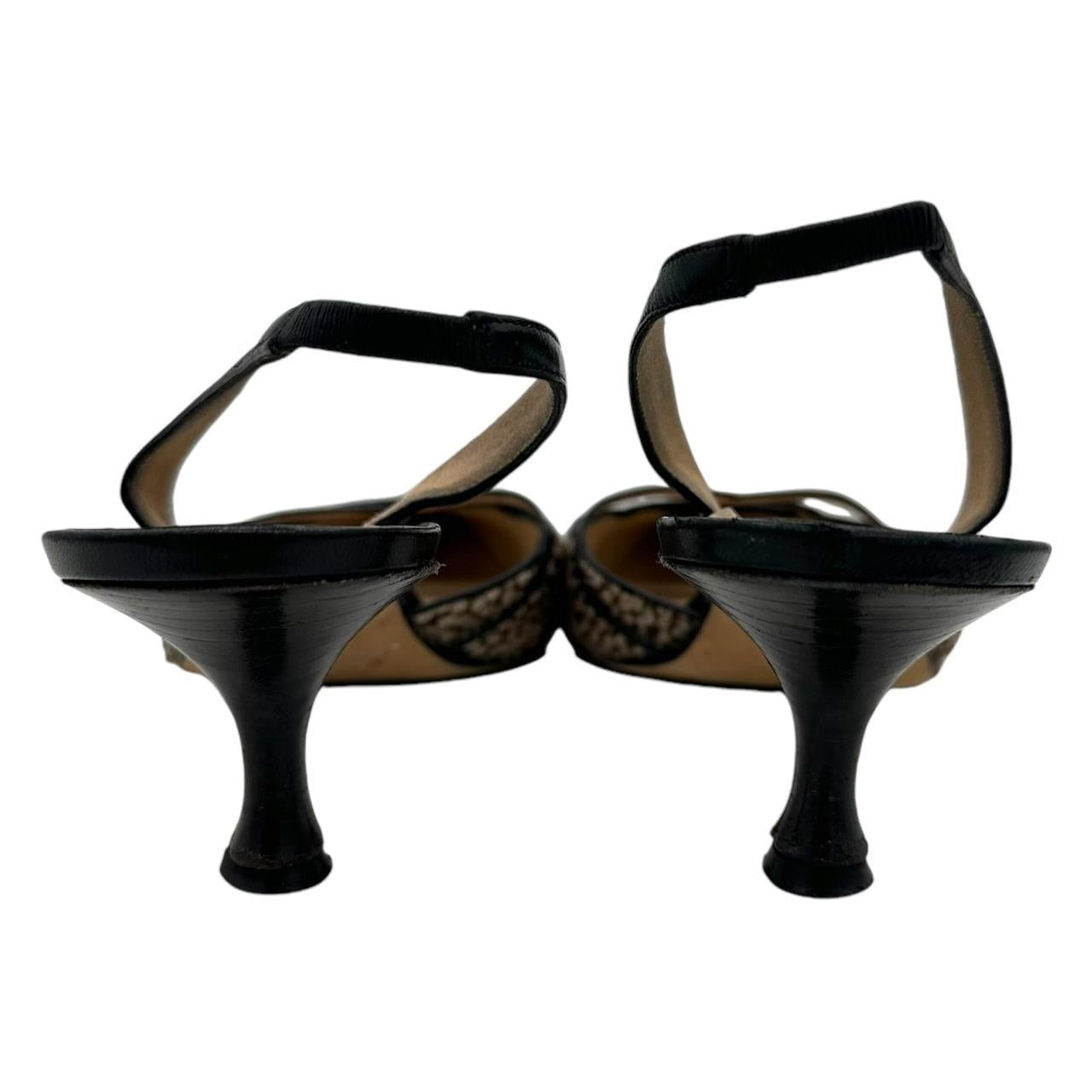 Manolo Blahnik Ponyhair Strappy Slingback Kitten Heels - Outfit Repeater