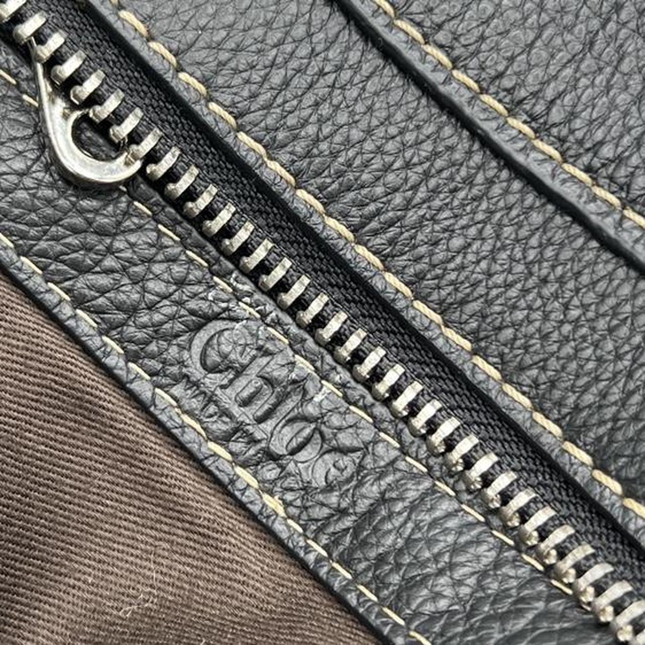Chloé Large Black Leather Edith Bag with Contrast Stitching