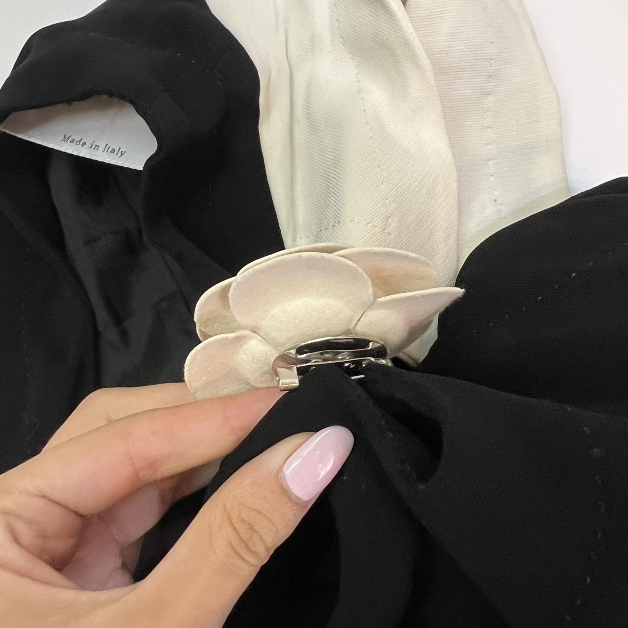 Moschino Couture Black White Collared Midi Dress
