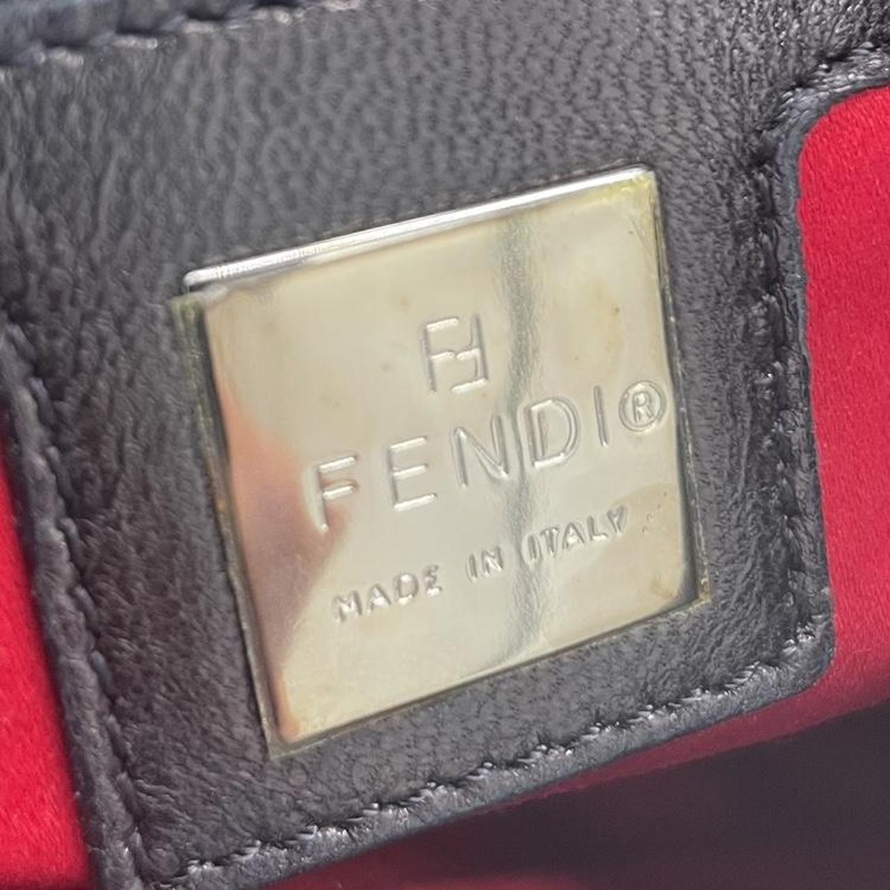 Fendi Black Leather & Burgundy Stone Mama Baguette Shoulder Bag - Outfit Repeater