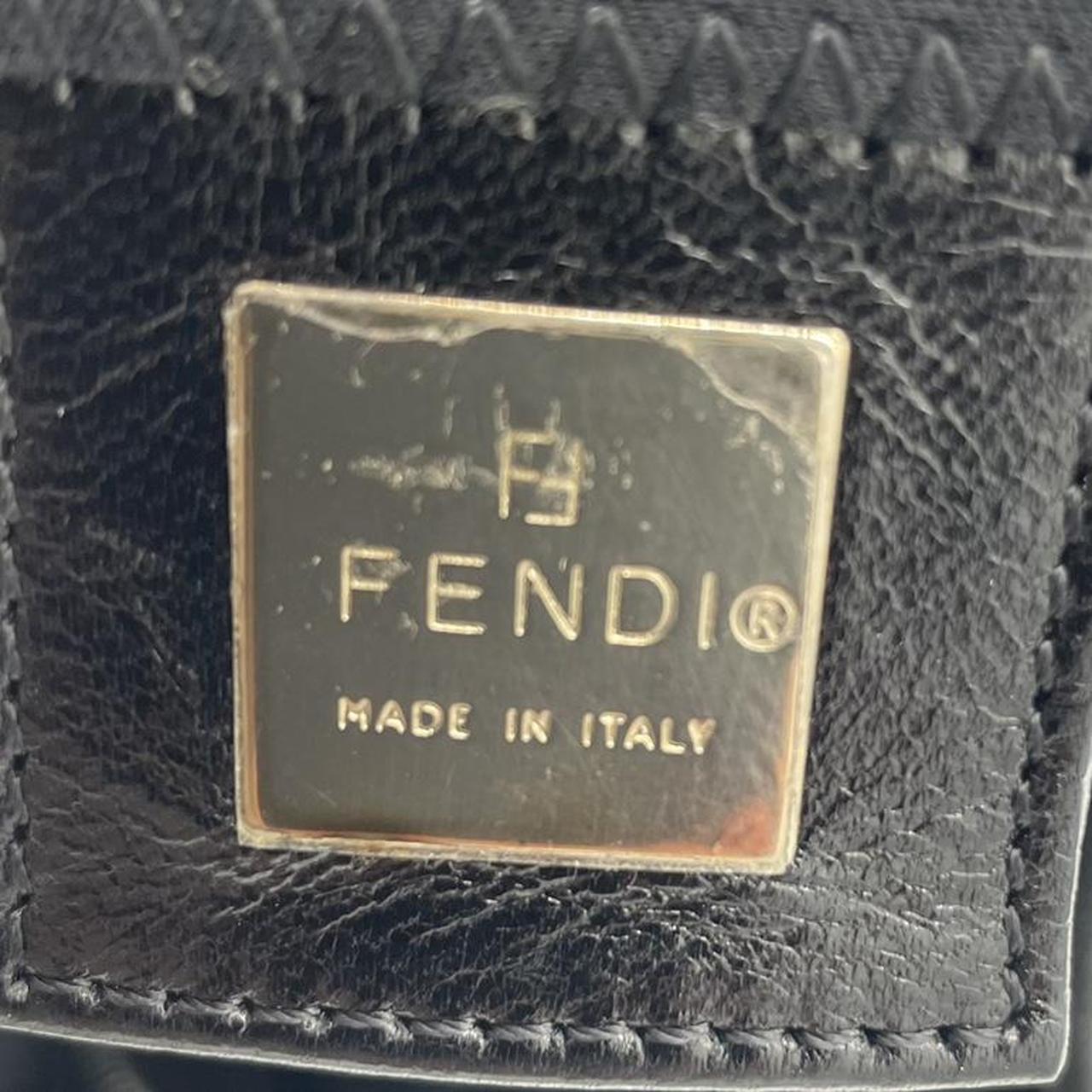 Fendi Black Neoprene Baguette Shoulder Bag