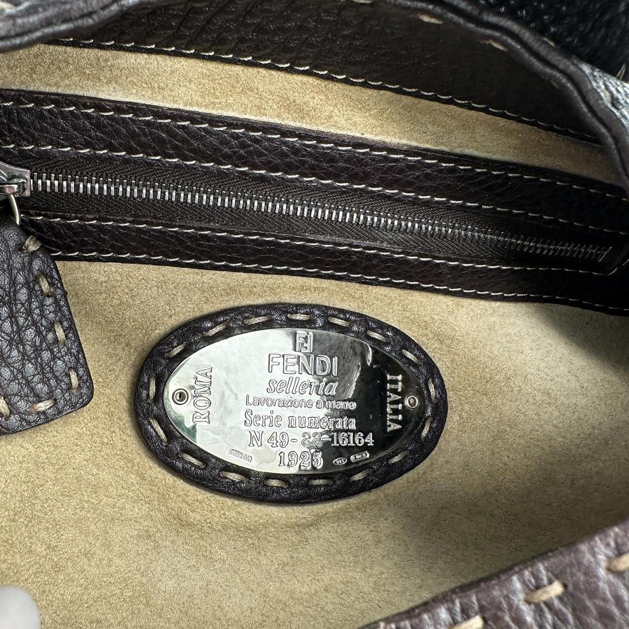 Fendi Selleria Gray Leather Crescent Shoulder Bag - Outfit Repeater