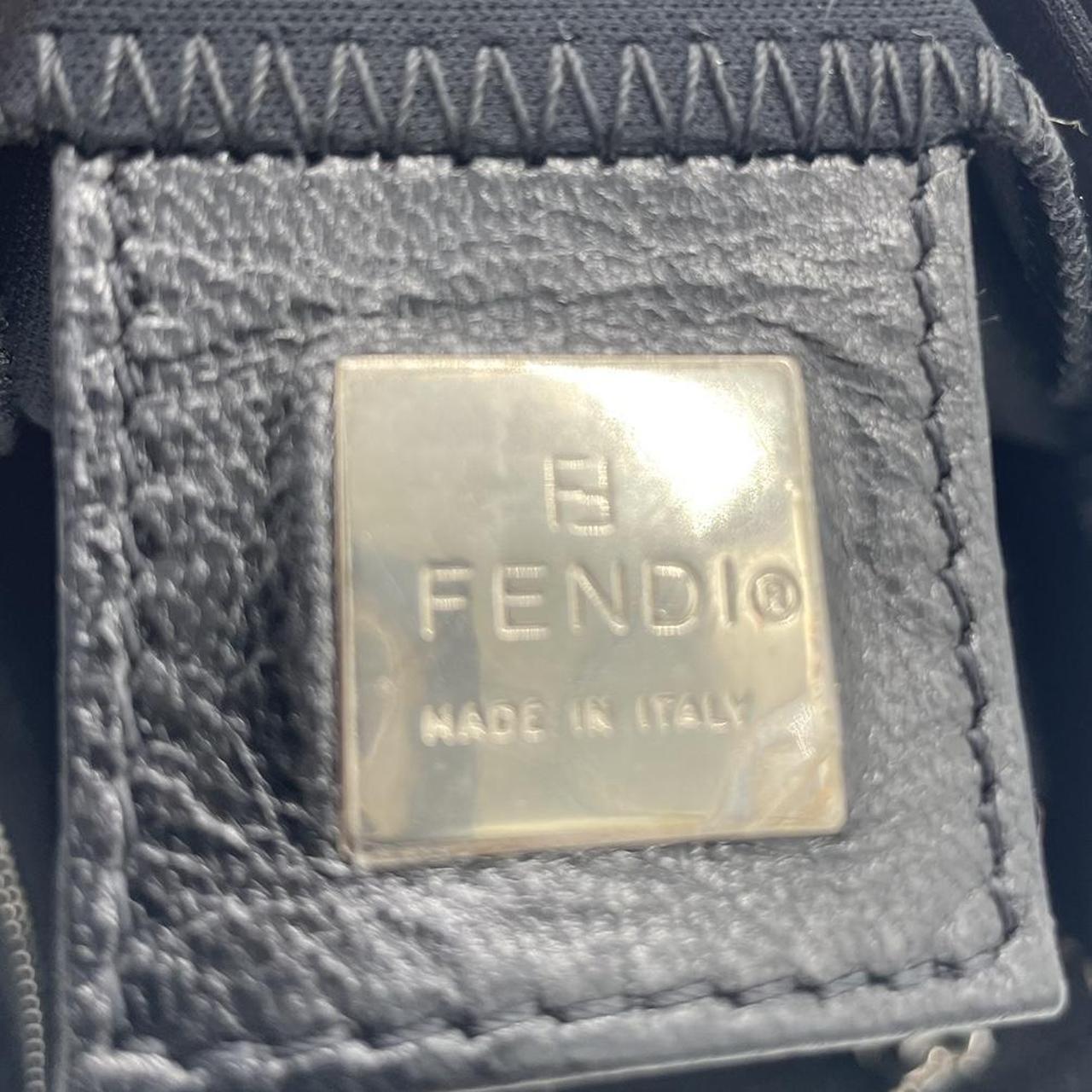 Fendi Black Neoprene Baguette Shoulder Bag