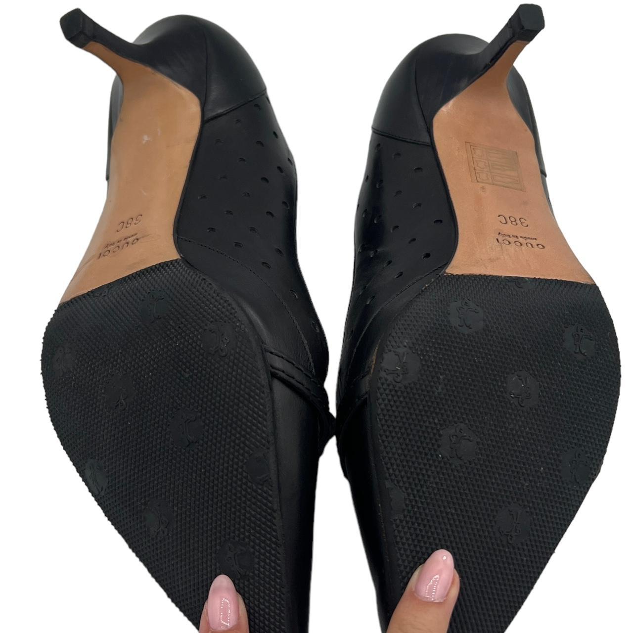 Gucci Black Pointed Toe Heels with GG Logo