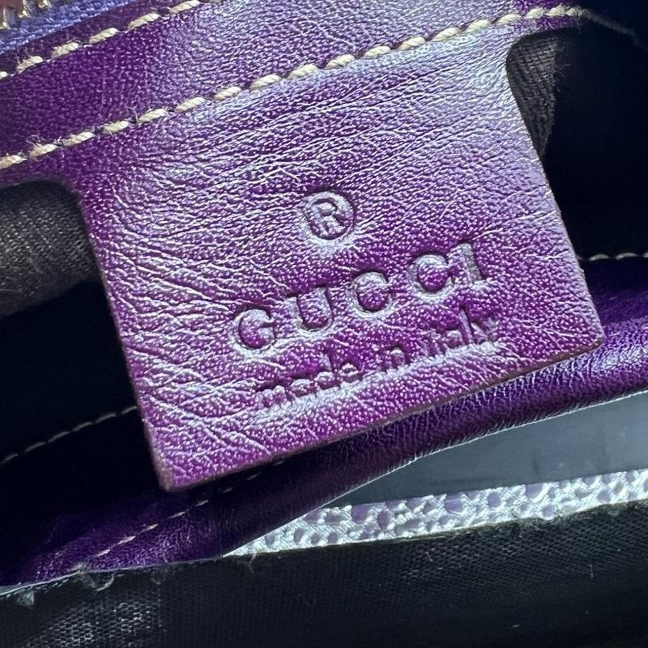 Gucci Purple Suede Hobo Bag with Embellishments