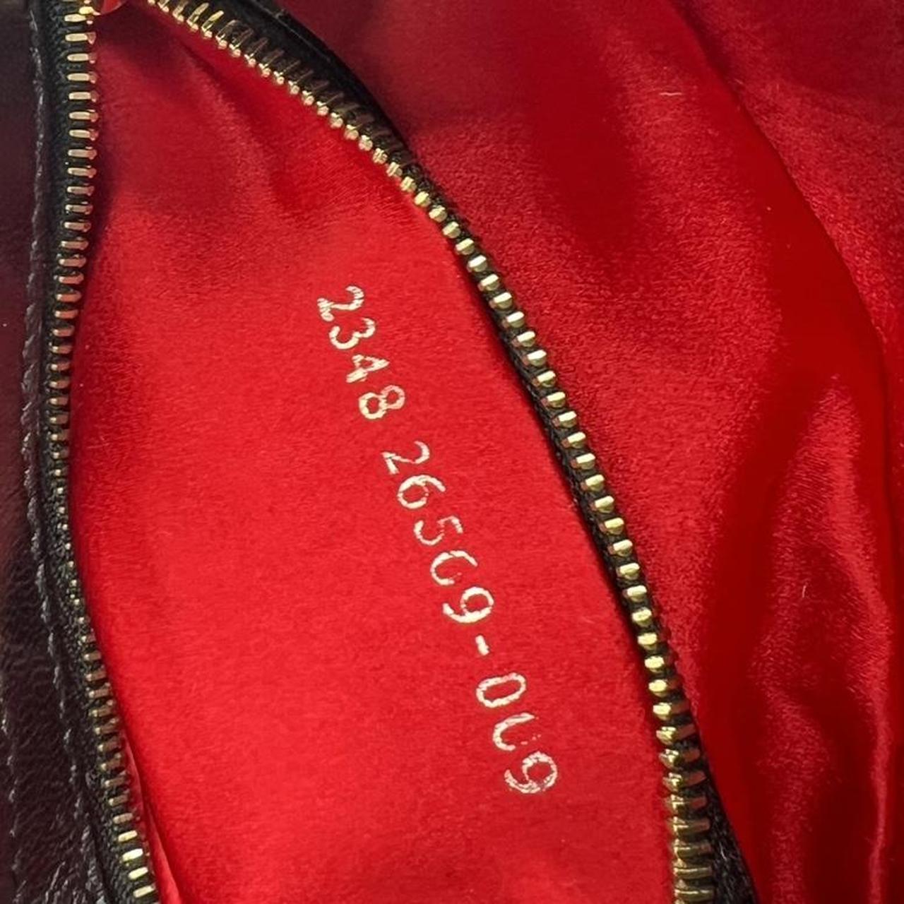 Fendi Black Suede Baguette Shoulder Bag Gold Red Hardware