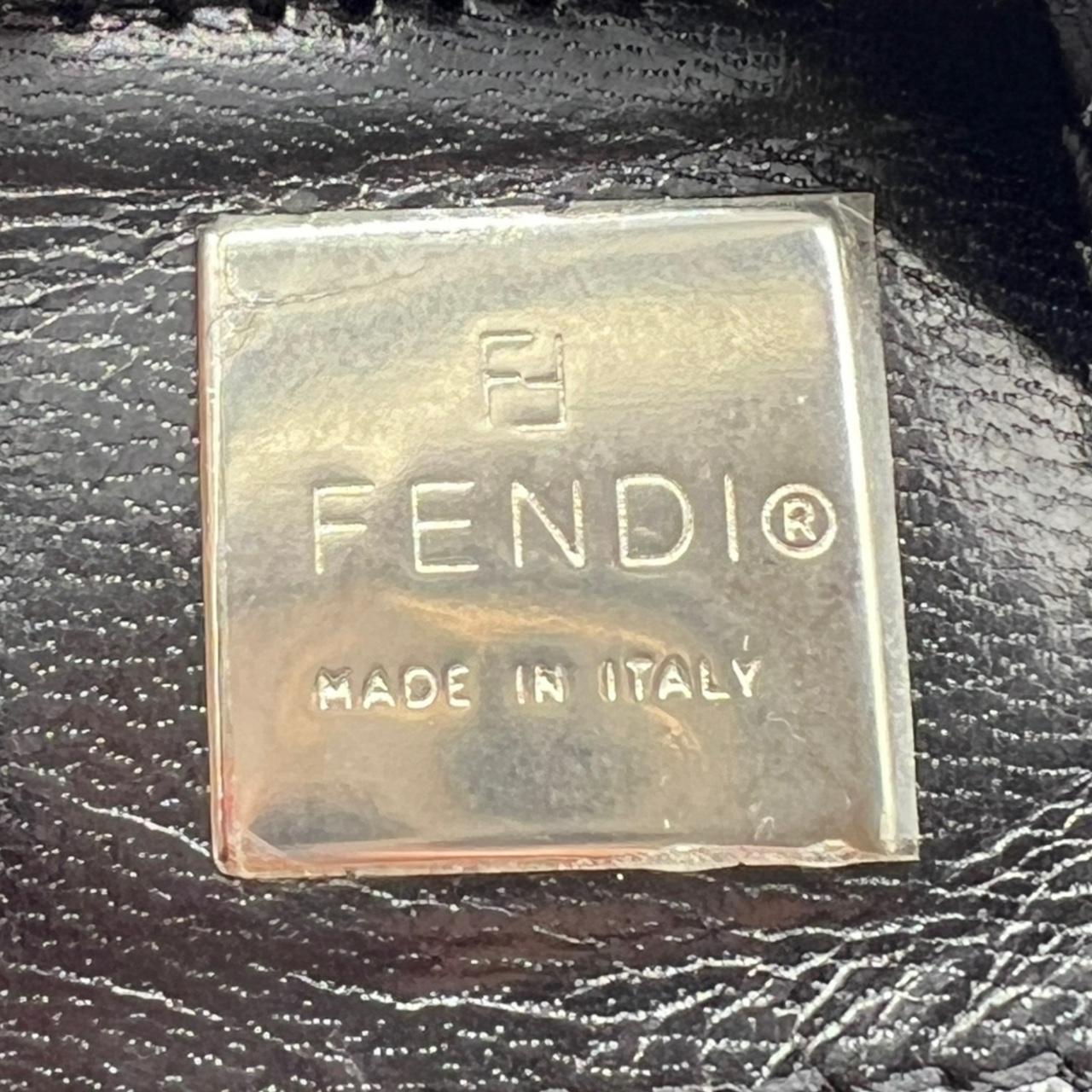 Fendi Black Neoprene Mama Baguette Shoulder Bag