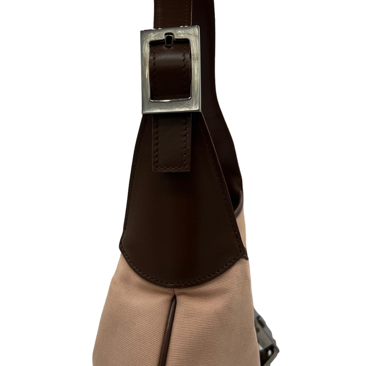 Gucci by Tom Ford Jackie Pink Brown Canvas Leather Bag