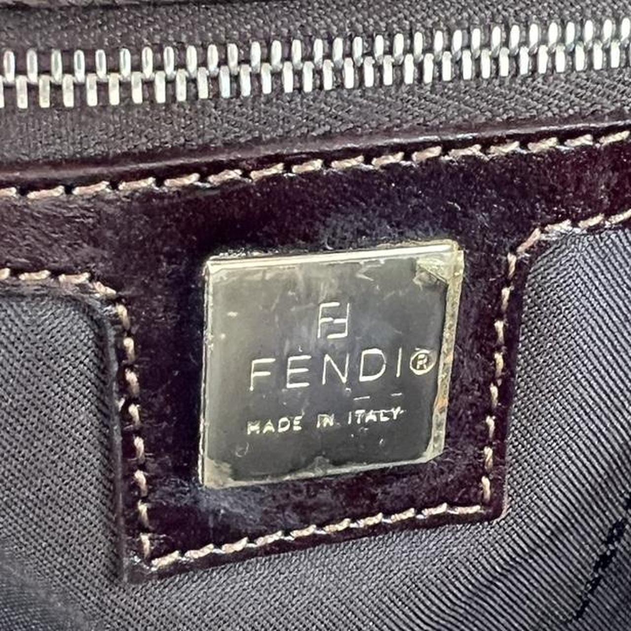 Fendi Baguette Shoulder Bag Ivory Zucca Monogram