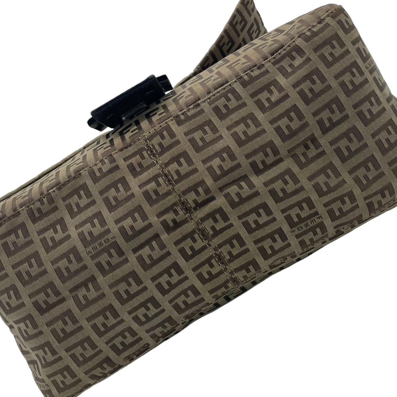 Fendi Tan Zucca Baguette Shoulder Bag