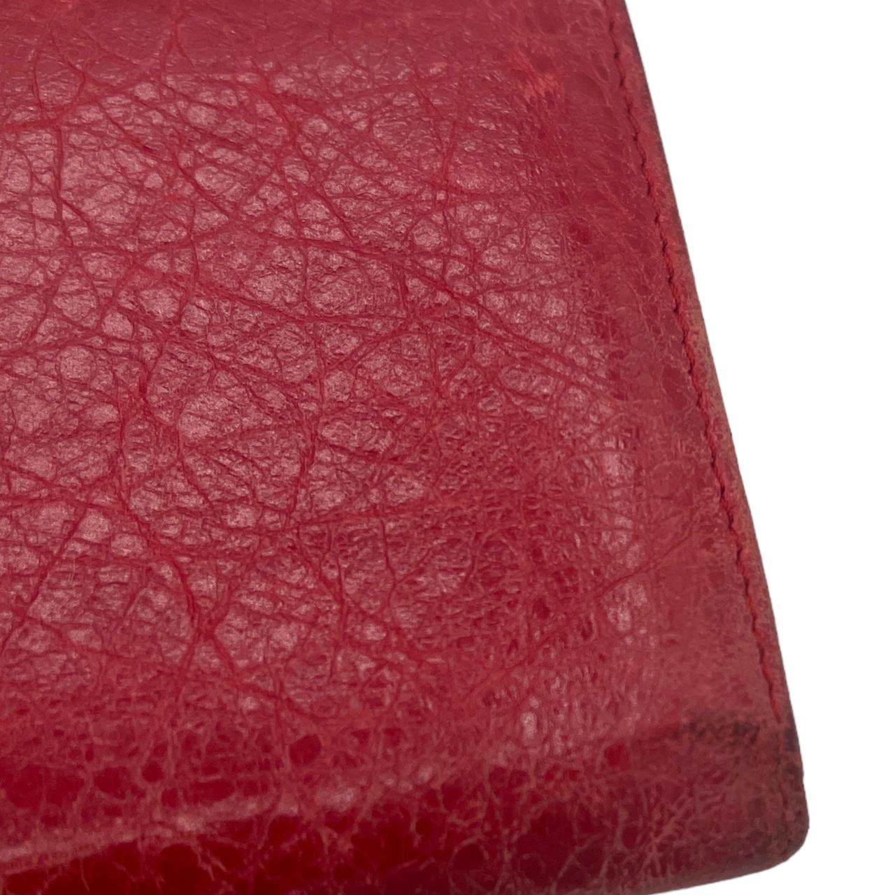 Balenciaga Red Leather City Wallet