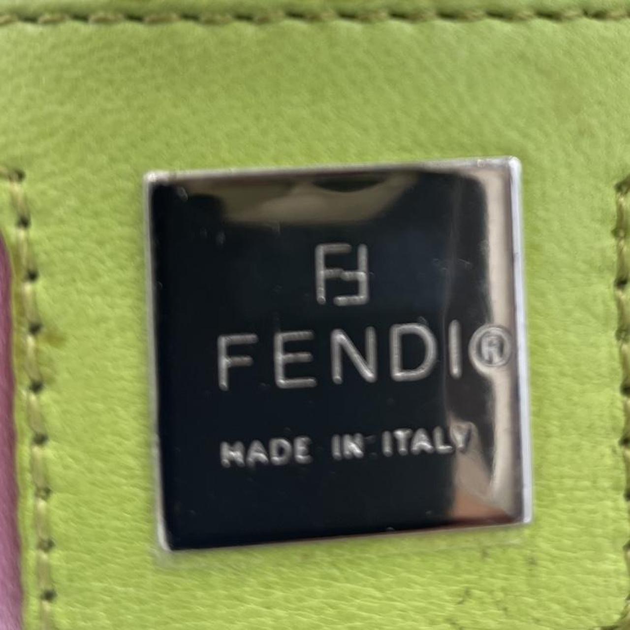 Fendi Mama Baguette Shoulder Bag Bright Green Leather