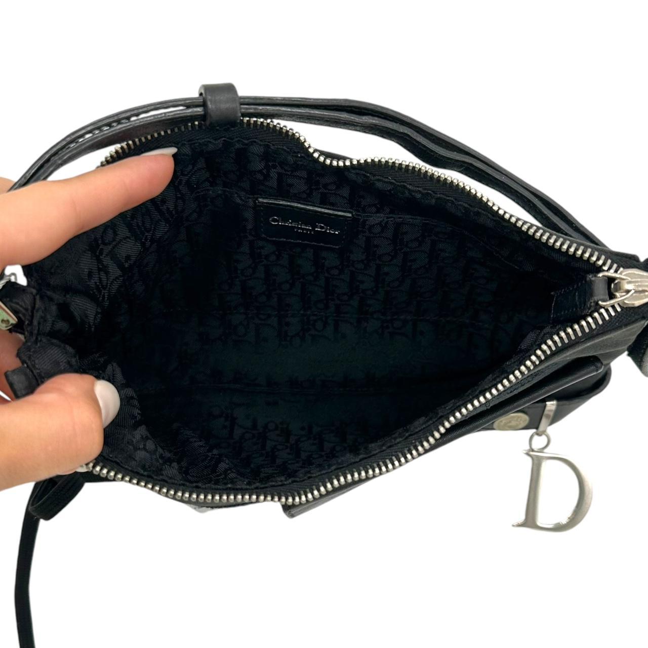 Christian Dior Black Canvas Mini Shoulder Bag