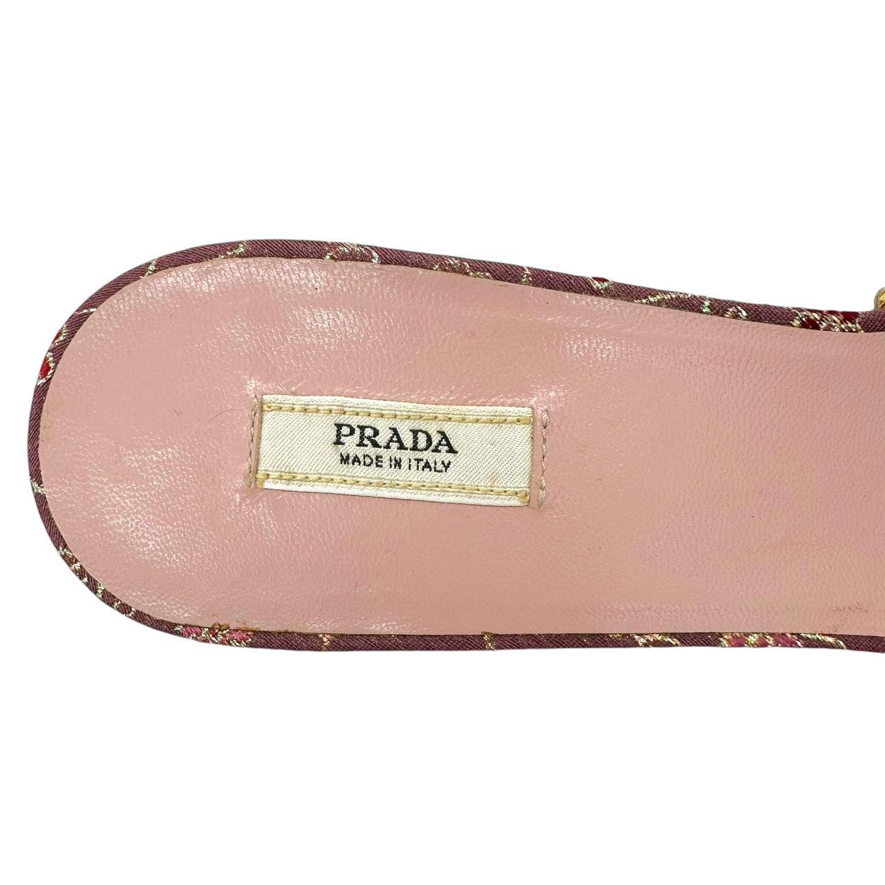 Prada Pink Brocade Princess Kitten Heels - Outfit Repeater