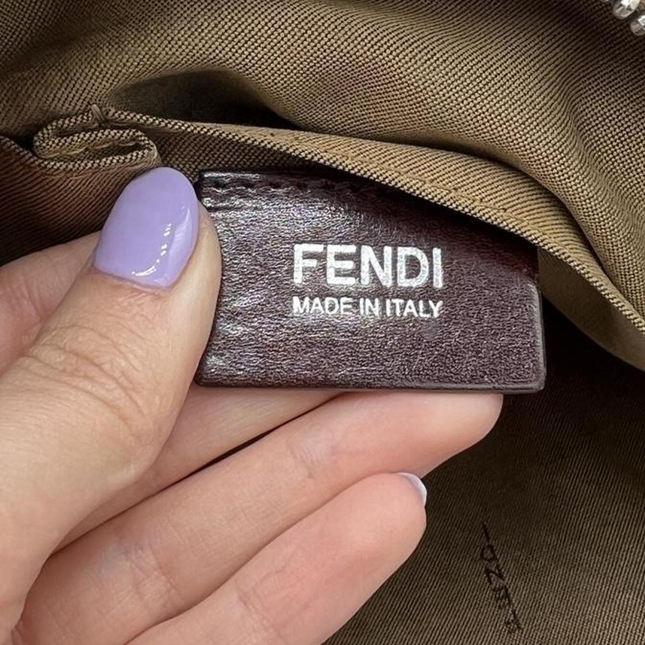 Fendi Tan Leather Oversized Hobo Shoulder Bag