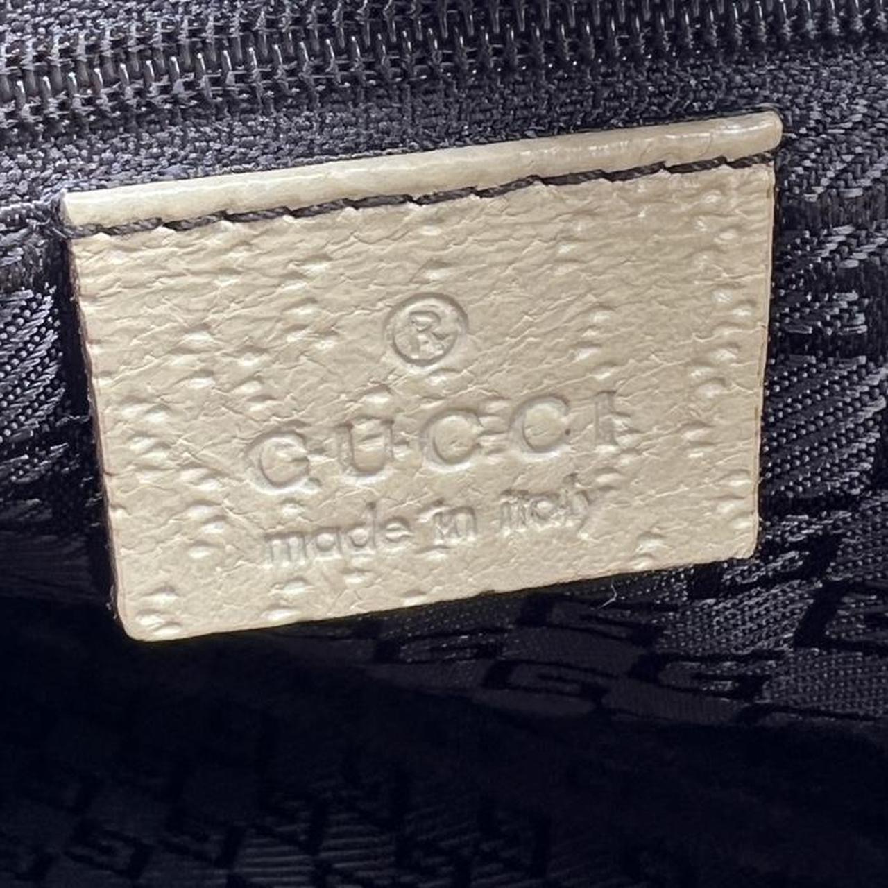 Gucci Jackie Shoulder Bag Tan Canvas Bamboo Handle