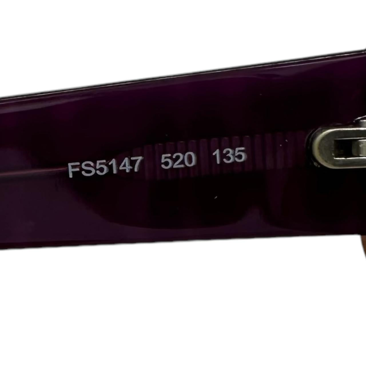 Fendi Oval Sunglasses Brown Purple Logo Arms