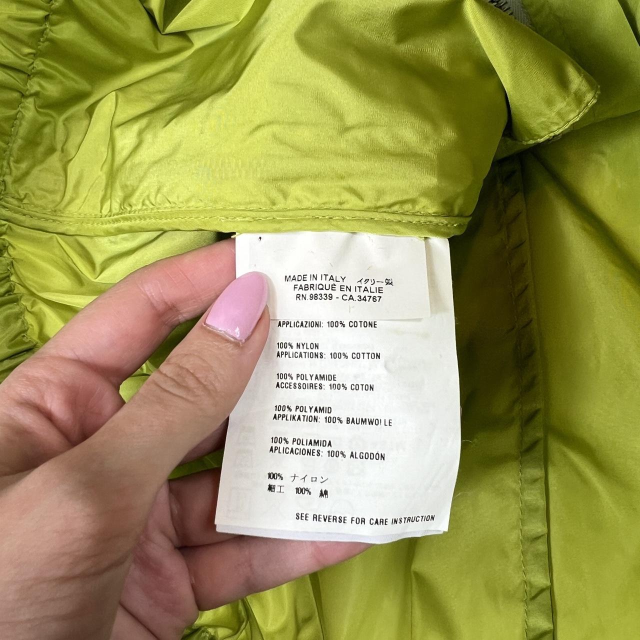 Prada Sport Cropped Nylon Jacket Lime Green