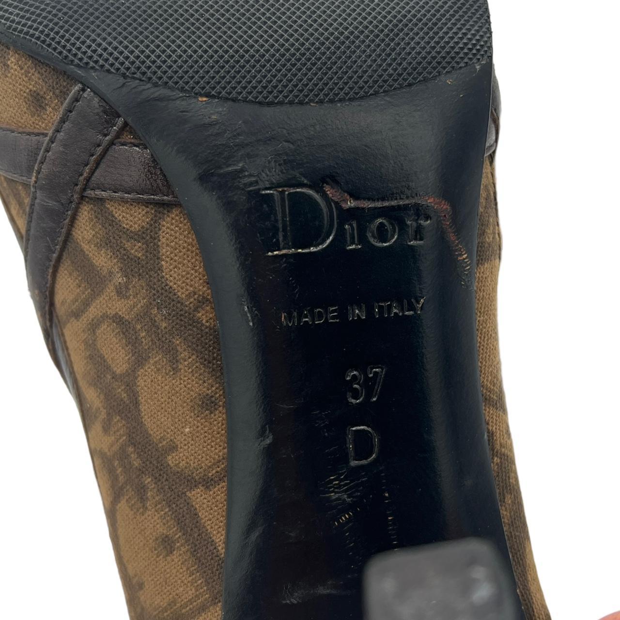 Christian Dior Brown Pointed Toe Trotter Heels Size 37