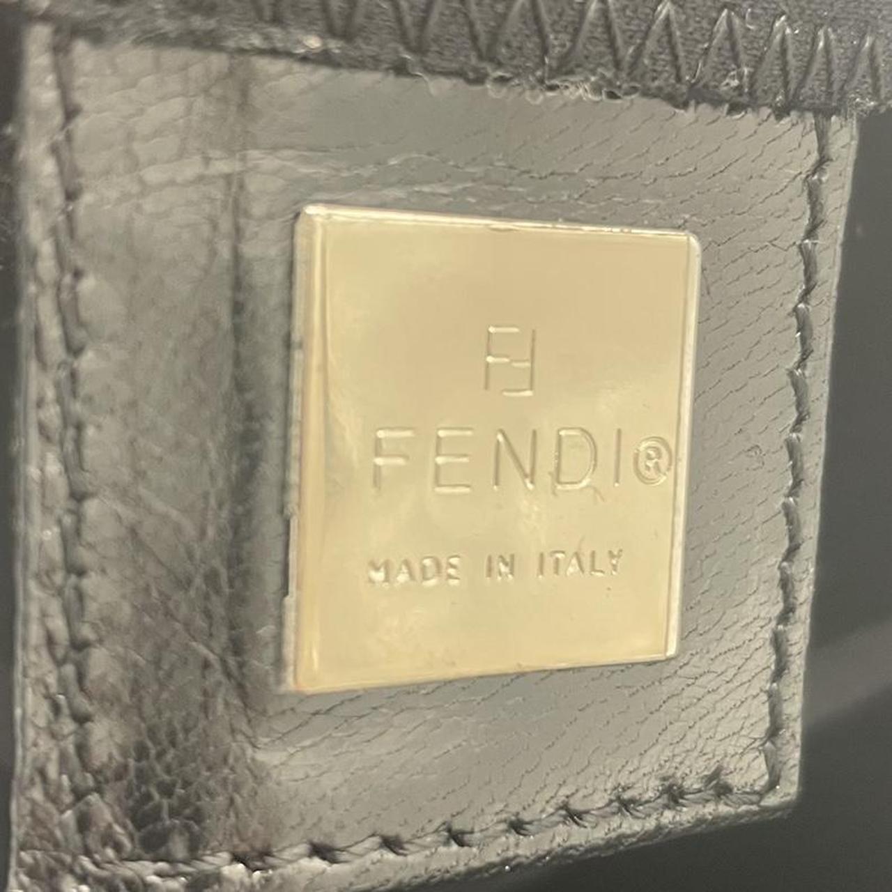 Fendi Black Neoprene Baguette Shoulder Bag