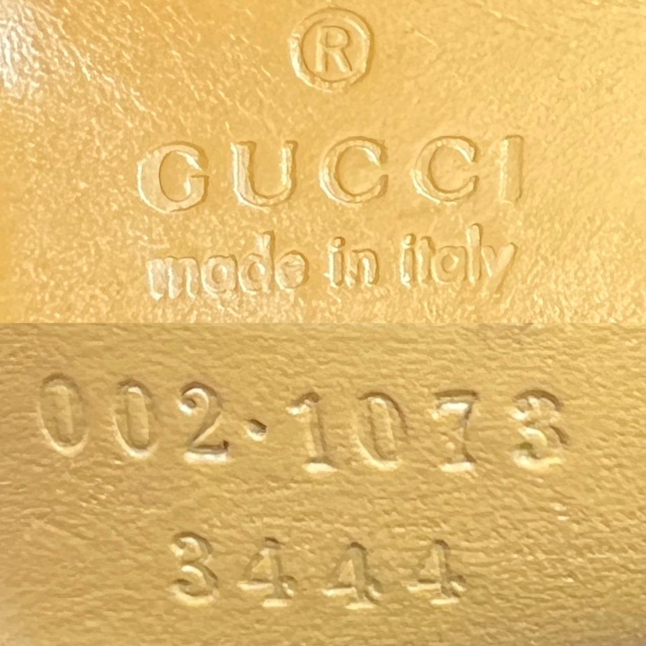 Gucci Tan Leather Monogram Canvas Shoulder Bag