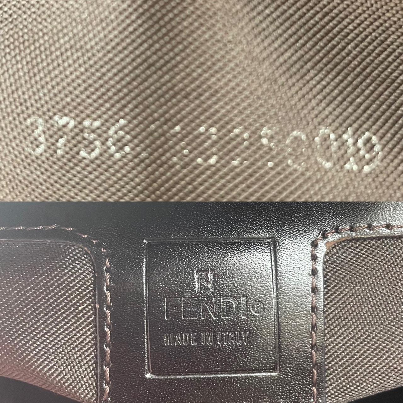 Fendi Baguette Shoulder Bag Brown Black Monogram Canvas