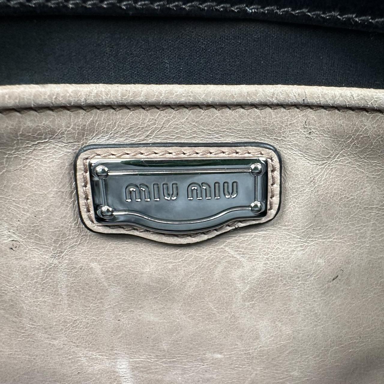 Miu Miu Black Leather Crossbody Shoulder Bag
