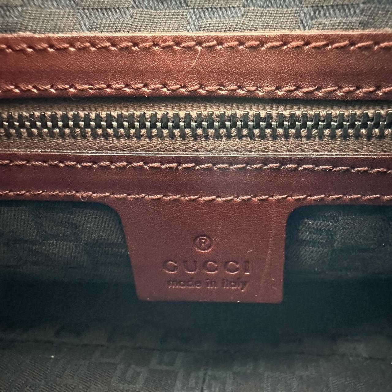 Gucci Burgundy Leather Wooden Handle Shoulder Bag - Outfit Repeater