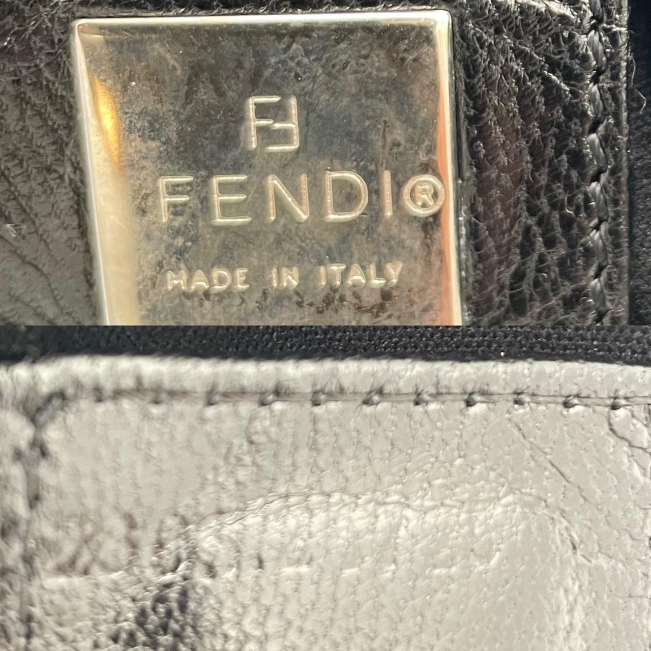 Fendi Neoprene Fold-Over Baguette Shoulder Bag