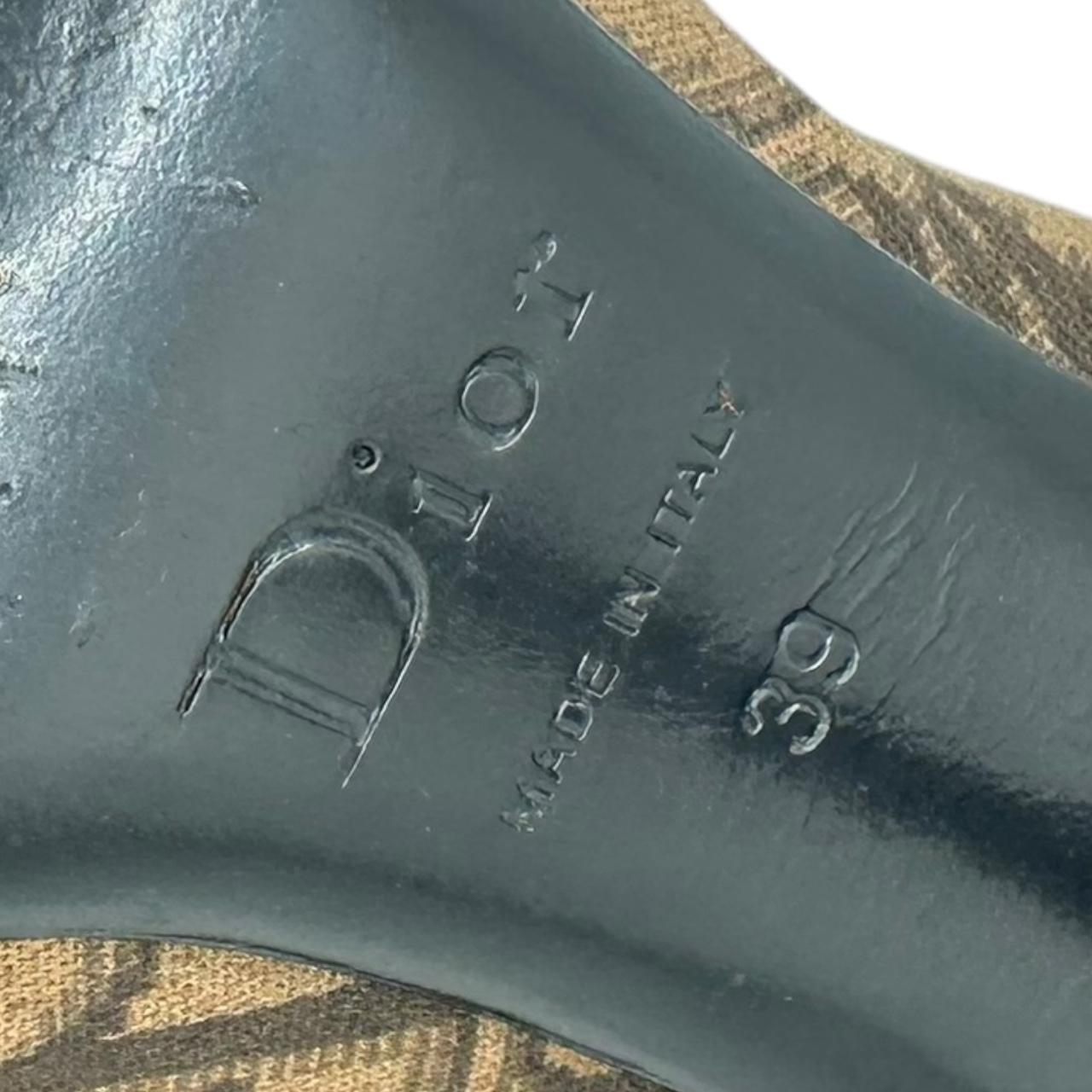 Christian Dior Brown Trotter Monogram Heels - Outfit Repeater